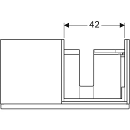 Geberit iCon 840492000 Тумба для раковины, с ящиками выдвижными