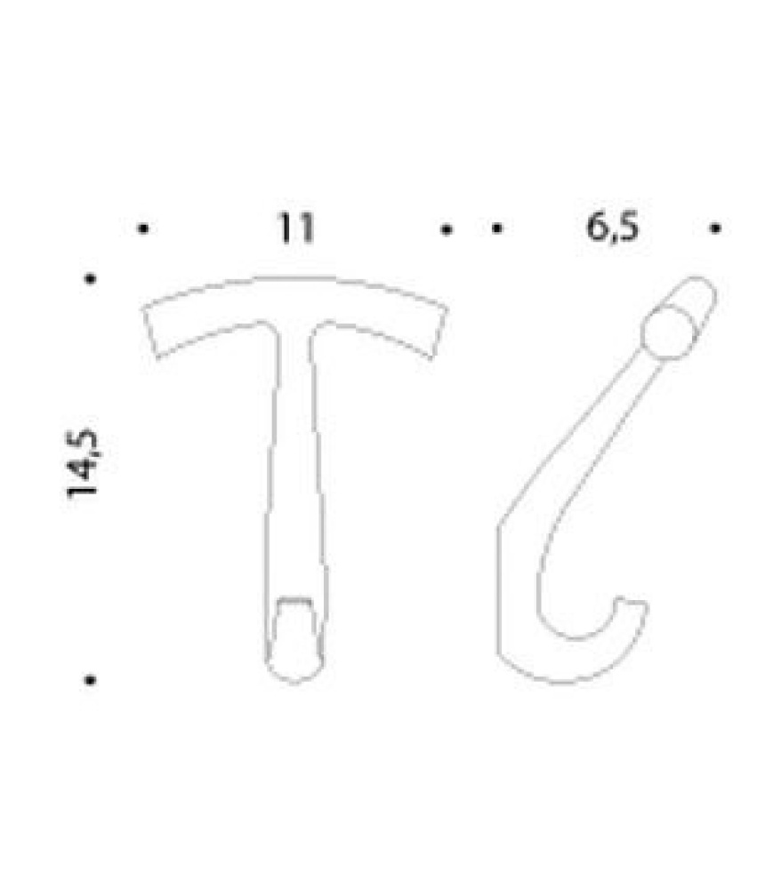 Colombo Design LUNA CB37 Крючок для халата (хром)