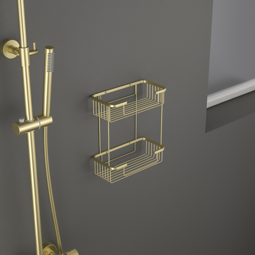 Фото Полка двойная Timo Saona 13083/17 золото матовое