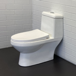 Моноблок детский COMFORTY 2311W (белый), 2-реж. арматура, горизонтальный выпуск, сиденье полипропиле