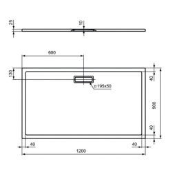 Поддон душевой Ideal Standart Ultra Flat New T448301 120 x 90 см ультратонкий, прямоугольный, белый