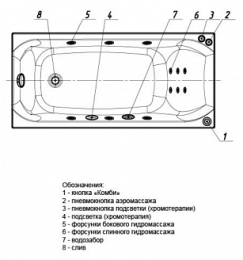 Акриловая ванна 170x70 Aquatek (ALF170-0000007), прямоугольная