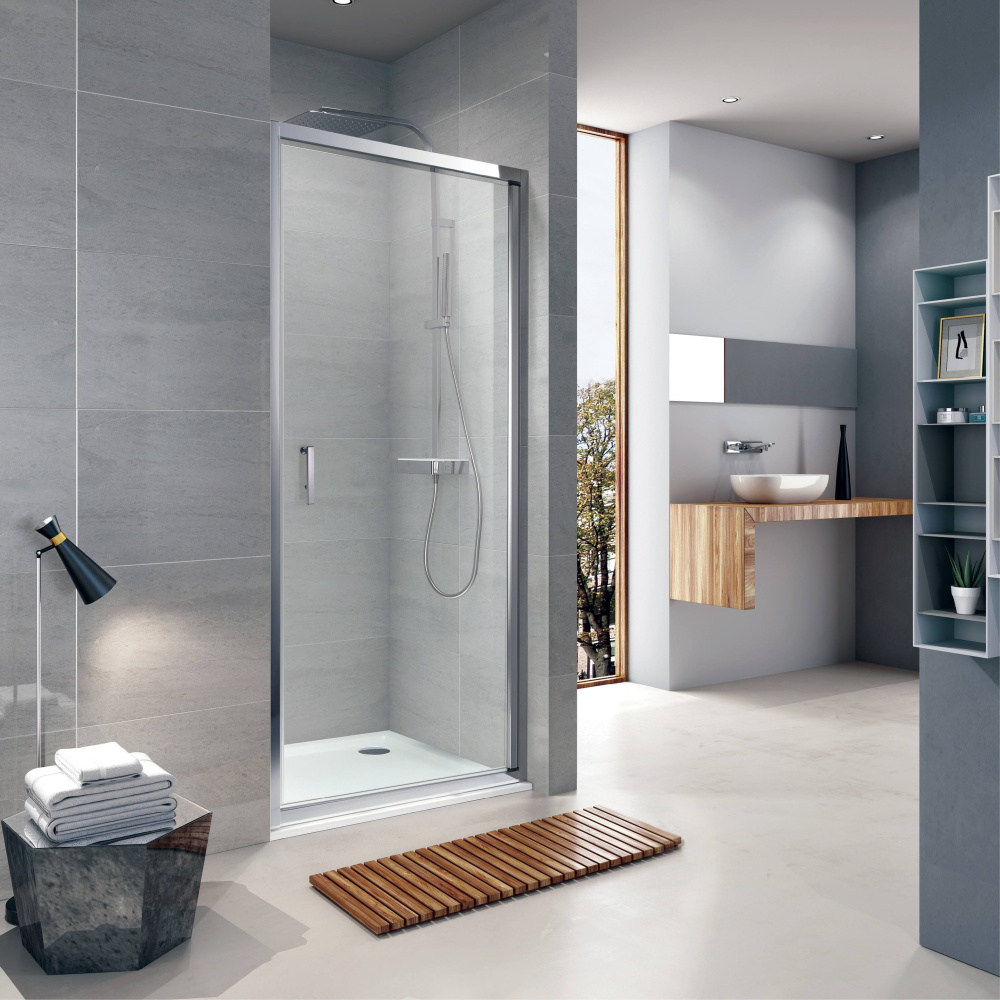 Фото Душевая дверь Koller Pool Aqua Line 90X190 chrome transparent (NS90C)