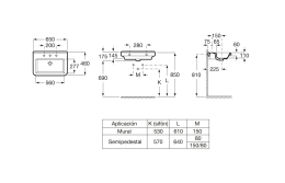 Фото Раковина подвесная Roca Dama-N (327783000)