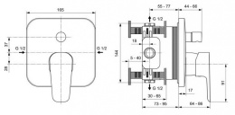 Промо-комплект для душа 8 в 1 Ideal Standard Ceraplan III, хром, B1153AA