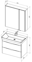 Зеркальный шкаф Aquanet Орлеан (00183077) Белый