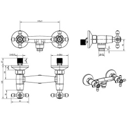 Фото Смеситель для душа Boheme Satine (294-ST) золото