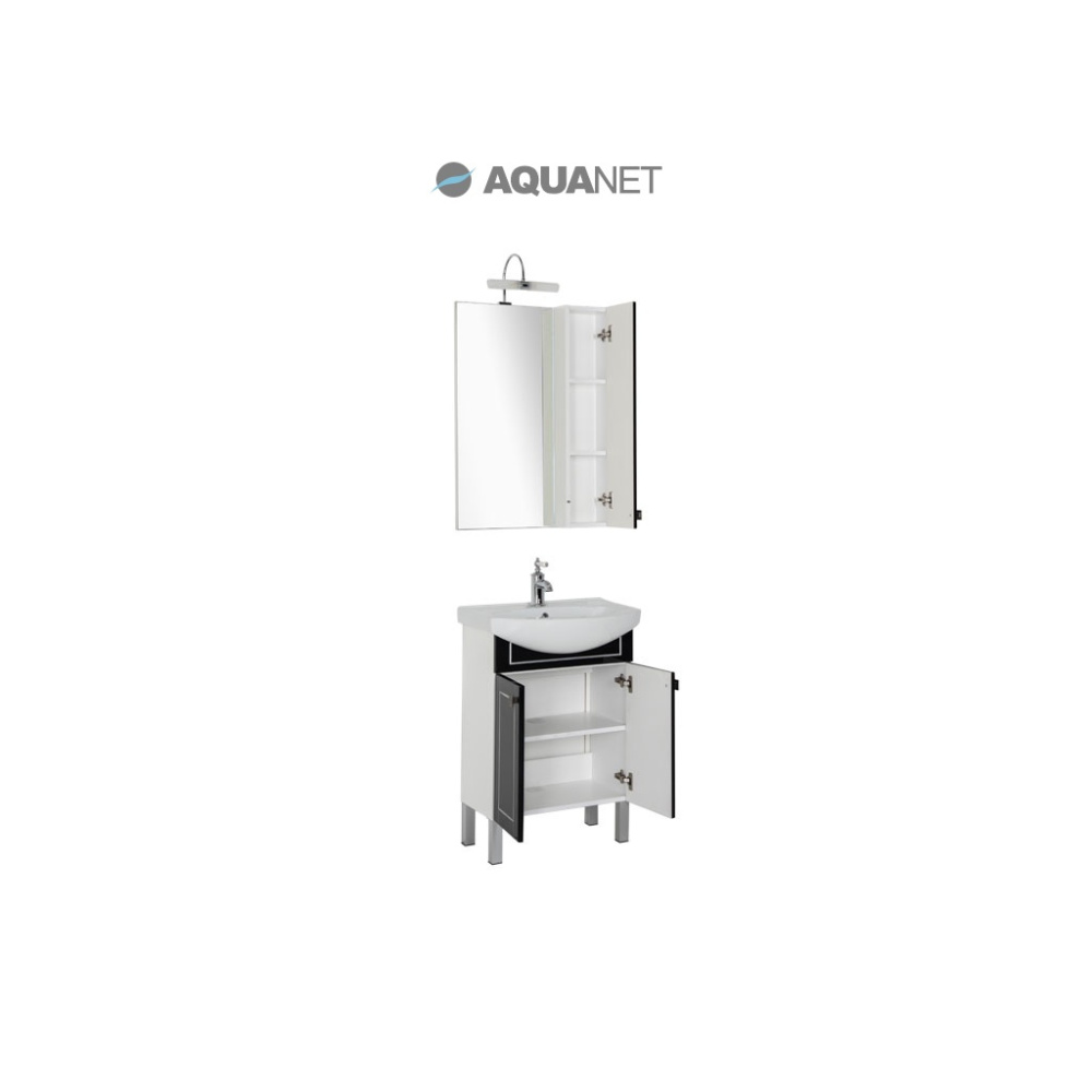 Мебель для ванной Aquanet Честер 60 черный/серебро