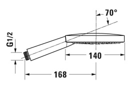Ручной душ Duravit UV0650012000, хром