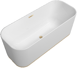 Квариловая ванна Villeroy&Boch Finion 170 x 70 (UBQ177FIN7A200V101) фурнитура шампань