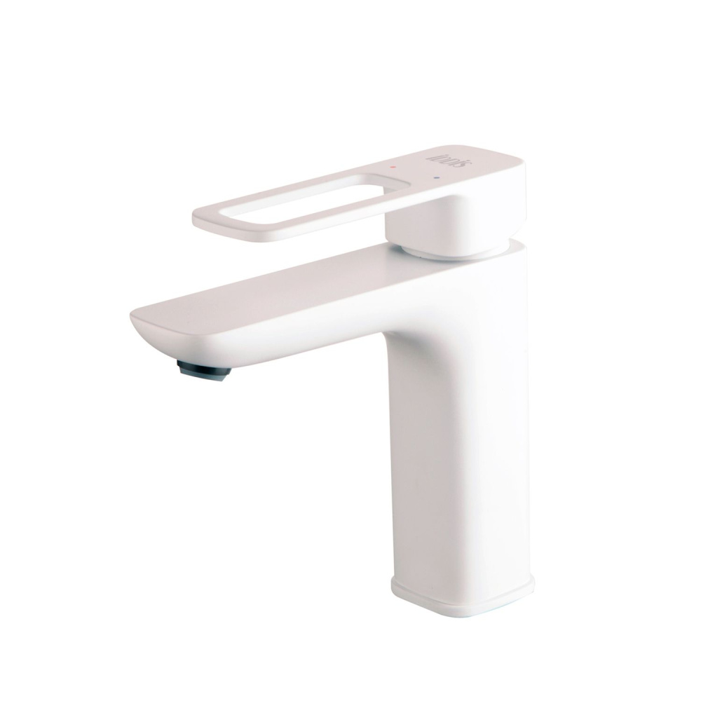 Фото Смеситель для умывальника белый матовый IDDIS Slide (SLIWT00i01)