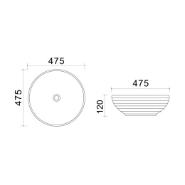 Раковина накладная Azario  (XML4004-1-B20) Белый