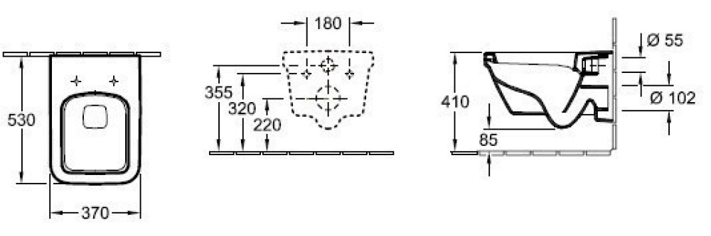 Подвесной унитаз Villeroy Boch Architectura 56851001