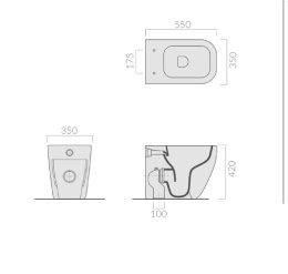 Унитаз напольный Galassia Meg11 (5481V2), цвет белый, глянцевый
