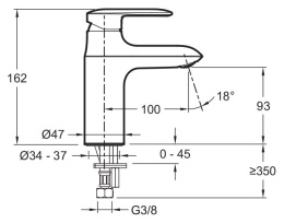 Фото Смеситель Jacob Delafon Kumin E99447-CP для раковины