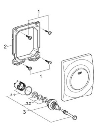 Кнопка смыва Grohe Surf (38808000) серый