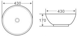 Фото Раковина 43 см BelBagno (BB1077) круглая