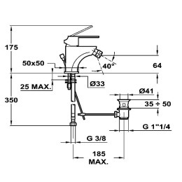 Teka Cuadro 38621202 Смеситель для биде
