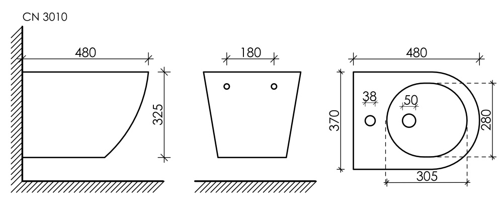 Фото Подвесное биде Ceramica Nova FORMA CN3010