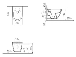 Инсталляция Geberit с безободковым унитазом Vitra S50 7740B003-0075 безободковый, сиденье микролифт 