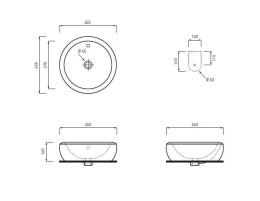 Cielo Fluid FLLA45 Раковина накладная (белый)