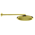 Верхний душ Bossini Apice H70430I.043 Ø280 мм настенный с кронштейном Easy Clean цвет золото сатинир