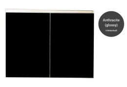 Фото Зеркальный шкаф 80х64см, антрацит глянец Armadi Art VALLESSI 547-A glossy
