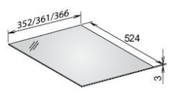 Стеклянная крышка Keuco Edition 11 31320YY9002