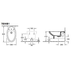 Villeroy&Boch Amadea 7E86B1R2 Биде подвесное (ярко-белый)