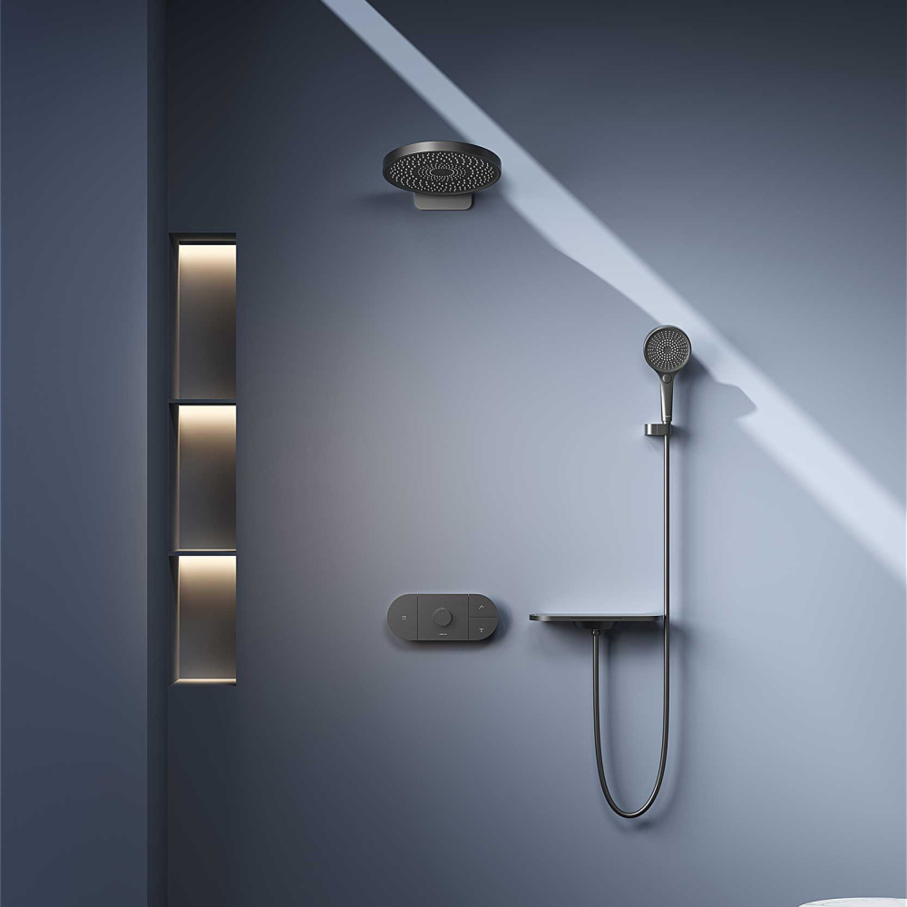 Душевой комплект Vincea (VSFW-2F12TGM) вороненая сталь