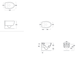 Унитаз Simas Lft Spazio LFT 18 bi/F85 подвесной с креплением