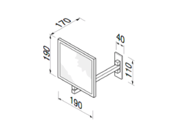 Косметическое зеркало Geesa Без 911080 190*170*190, хром