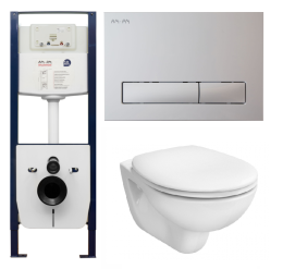 Инсталляция Am.Pm с унитазом Vitra Arkitekt 6107B003-0075, сиденье микролифт клавиша белая Vitra Ark