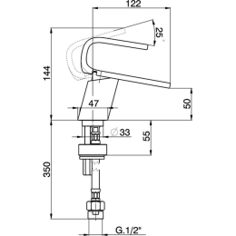 Смеситель для биде Cisal Kawa KA00055041, белый