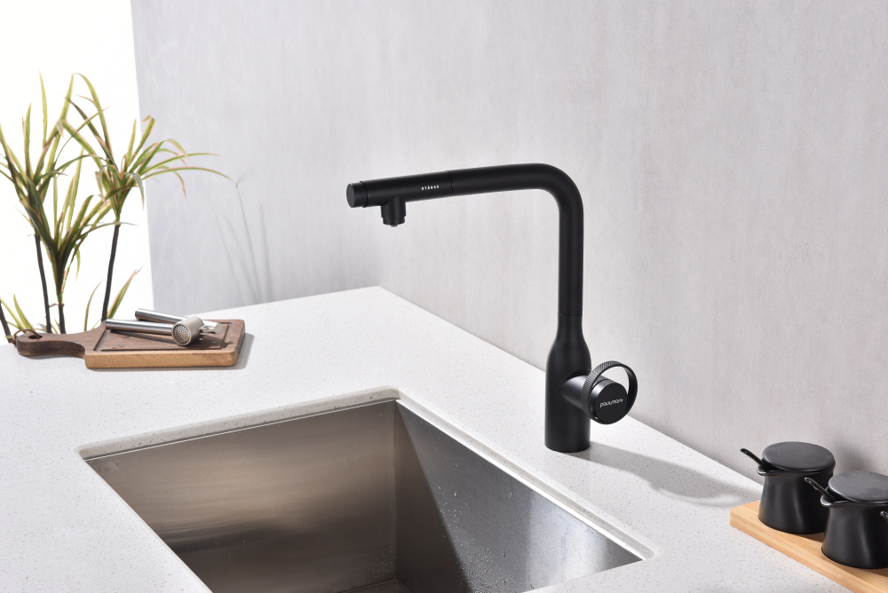 Фото Смеситель для кухни Paulmark Urban (Ur213104-401) антрацит