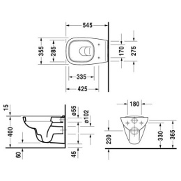 Инсталляция Viega с унитазом Duravit D-Code 792855 /45350900A1/0067390000, белый