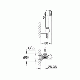 Фото Гигиенический душ с термостатом Grohe+Kopf встроенный KR533+27514 готовый комплект