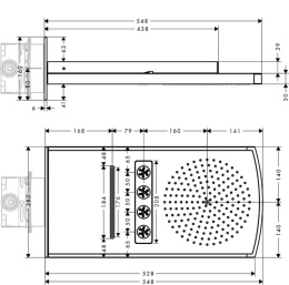 Верхний душ Hansgrohe Raindance (28410400) хром, белый