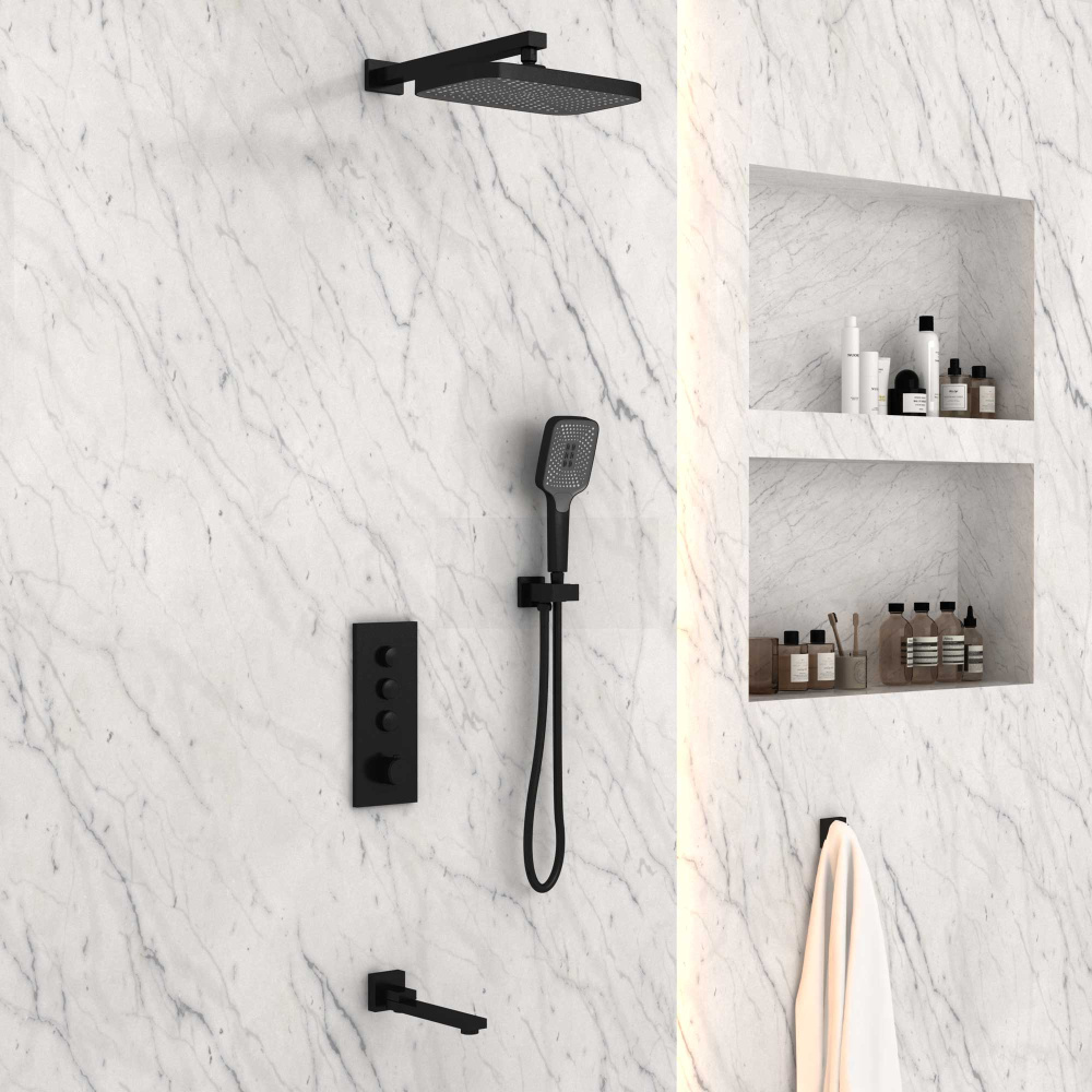 Фото Душевой комплект Vincea (VSFW-433T1MB) черный матовый