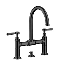 AXOR Montreux 16511330 Двухвентильный смеситель для раковины с поворотным изливом (полированный черн