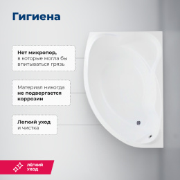 Фото Акриловая ванна 160x100 L Aquanet Jamaica (00205486) Белый