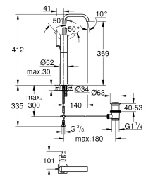 Grohe Allure 32249000 Смеситель для раковины, корпус высокий