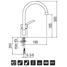 NOBILI Oz T2 OZ124/T2CR Смеситель для кухни (хром)