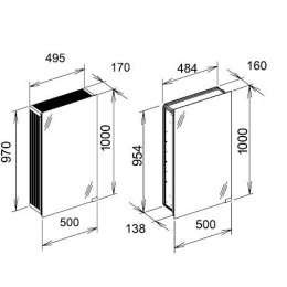 Модуль Keuco Royal Modular 25015000101, алюминий