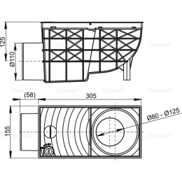Ливнеотвод AlcaPlast AGV3