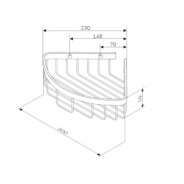 Корзина для душа Am.Pm Sense L (A7452122) черный