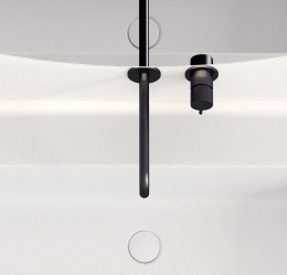 Фото Внешняя часть смесителя для раковины CISAL Less New LN00551D40 без скрытой части, цвет Чёрный матовы