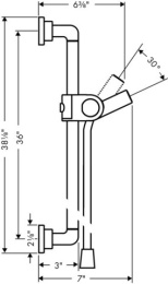 Фото Душевая штанга Axor Citterio 27831000, хром