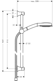 Душевой гарнитур Hansgrohe Croma (27768000) хром