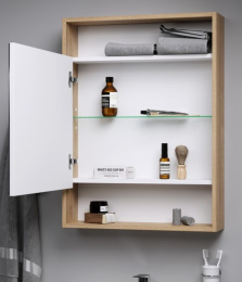 Фото AQWELLA City SIT0405DB Зеркальный шкаф 50 см.